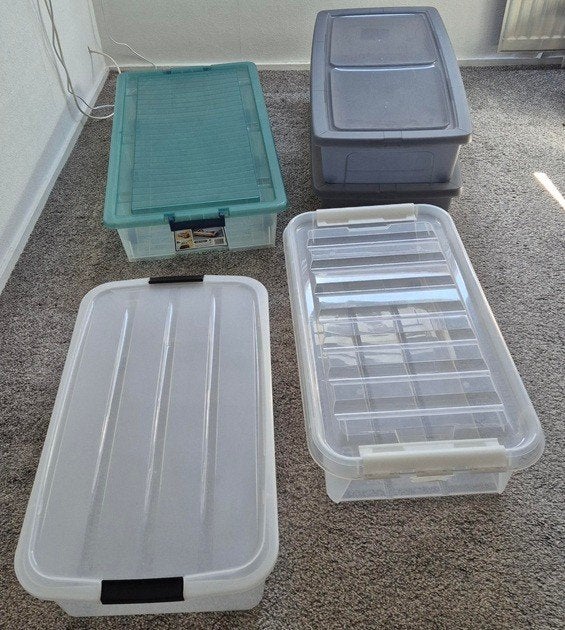 opbergboxen voor onder bed 5 stuks, Ophalen, 75 tot 100 cm, Zo goed als nieuw, Minder dan 40 cm