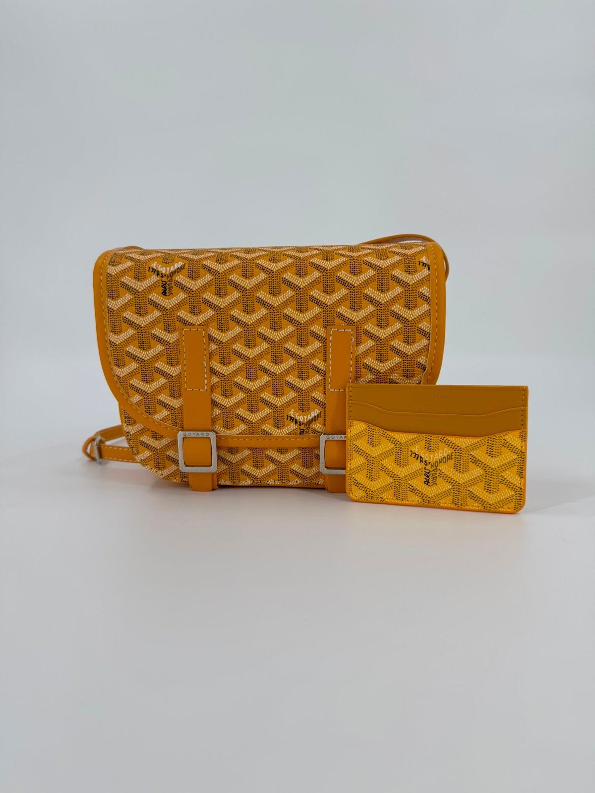 Goyard Schoudertasje met Kaarthouder - Geel, Ophalen, Zo goed als nieuw, Geel, Schoudertasje