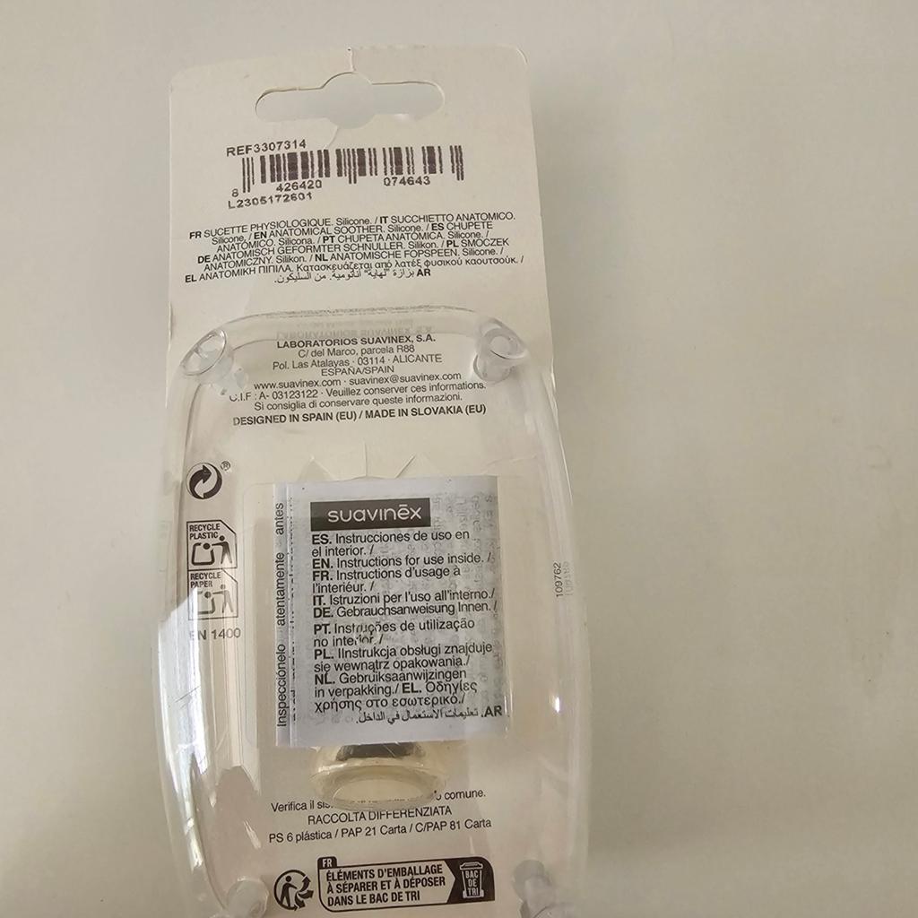 Suavinex Fopspeen Fysiologisch Anatomisch 6-18m Silicone, Ophalen of Verzenden, Nieuw