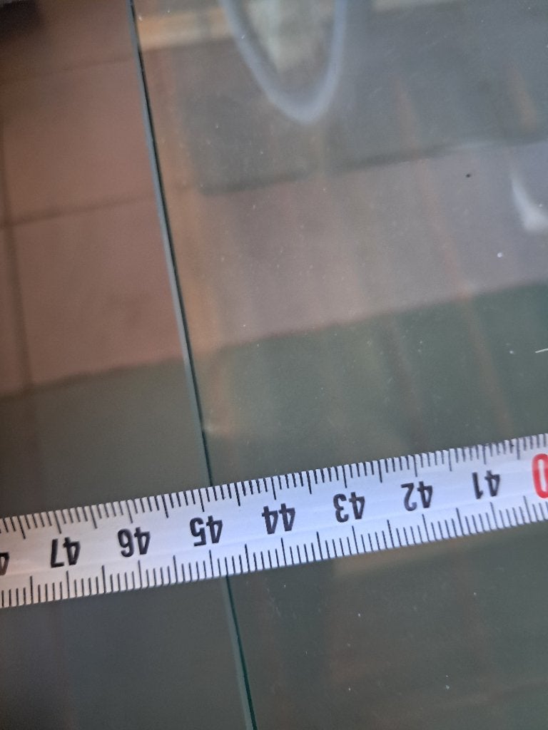 Bijzettafel Gebogen Glas Transparant Salontafel  CS27325, Ophalen, Gebruikt, 50 tot 100 cm, 50 tot 100 cm
