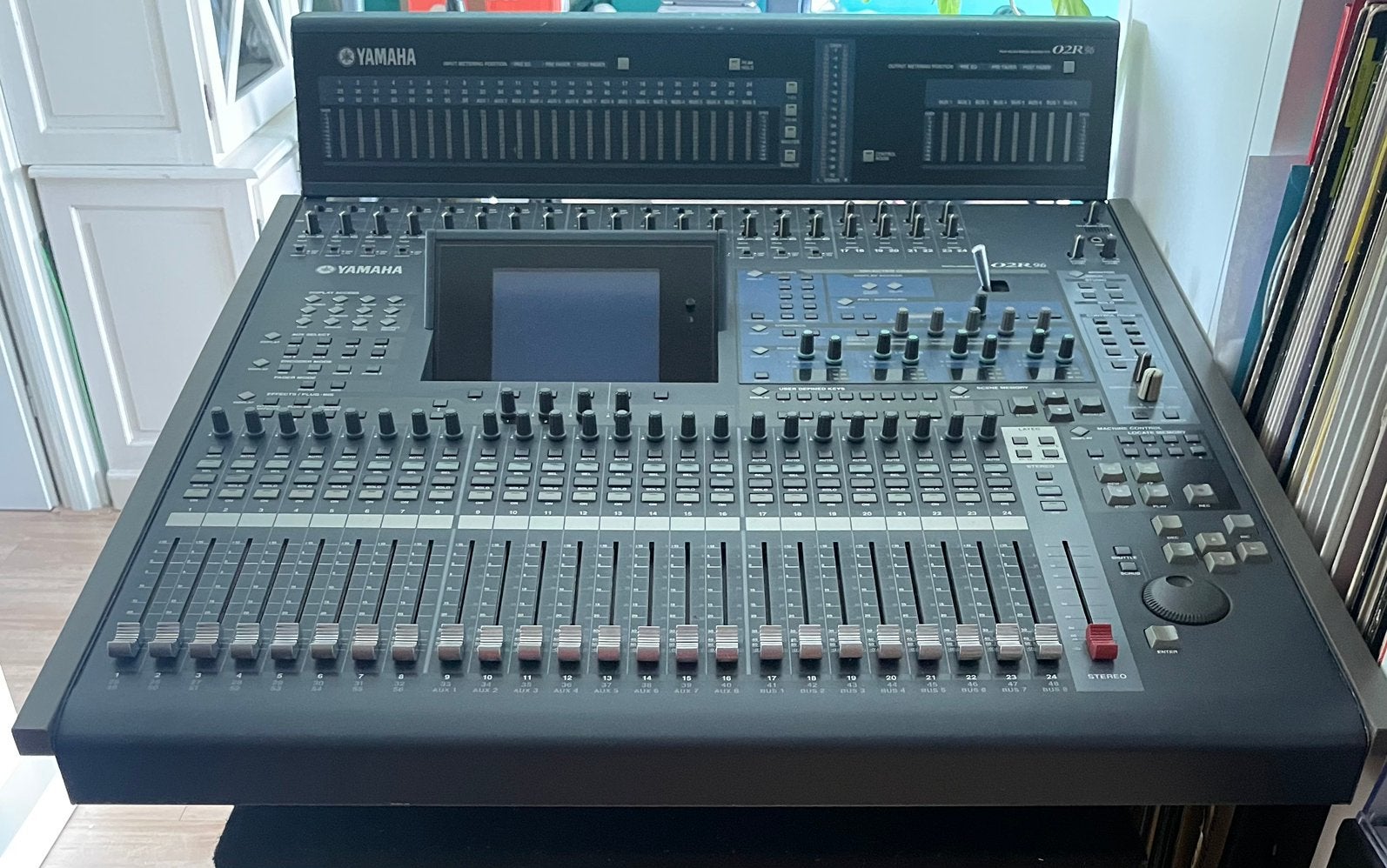 Yamaha O2R96 v2 digitale mengtafel + meterbrug (in topstaat), Ophalen, Gebruikt, 20 kanalen of meer, Microfooningang
