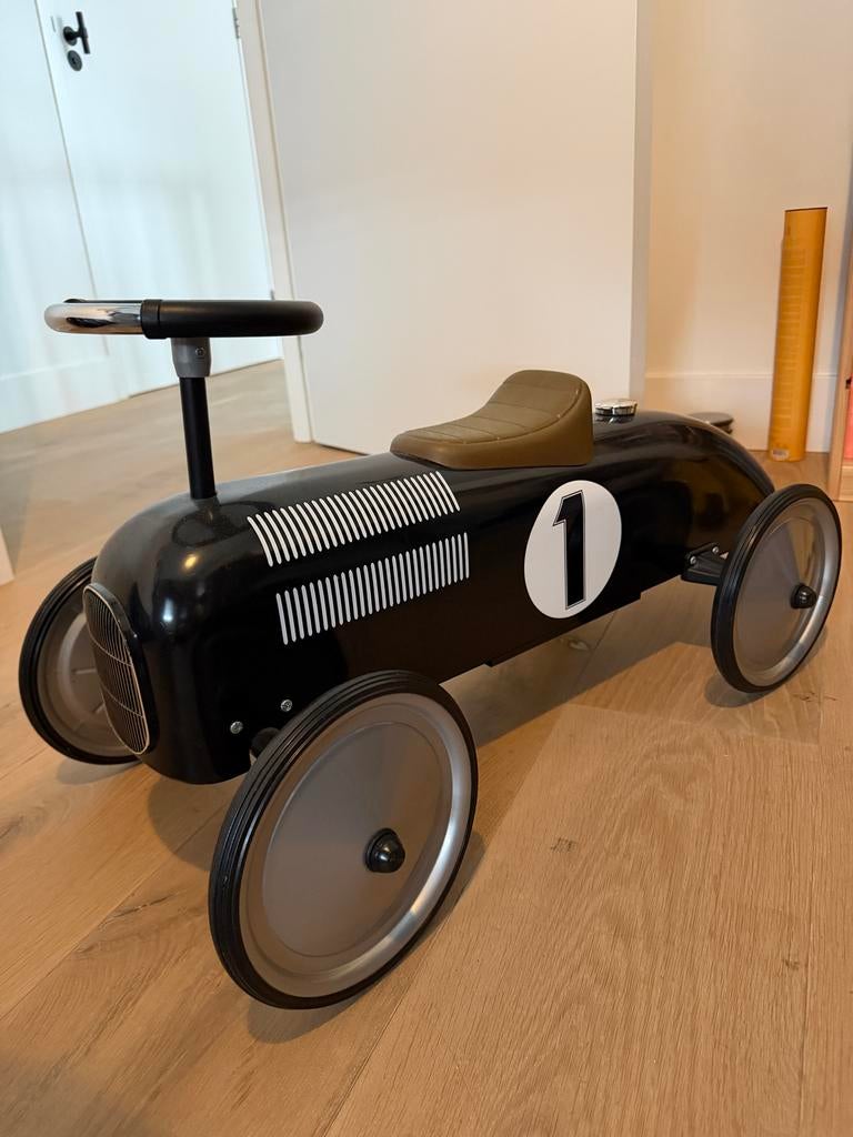Loopauto Metalen Oldtimer Zwart - Vanaf 1 Jaar, Ophalen, Gebruikt, Loopvoertuig