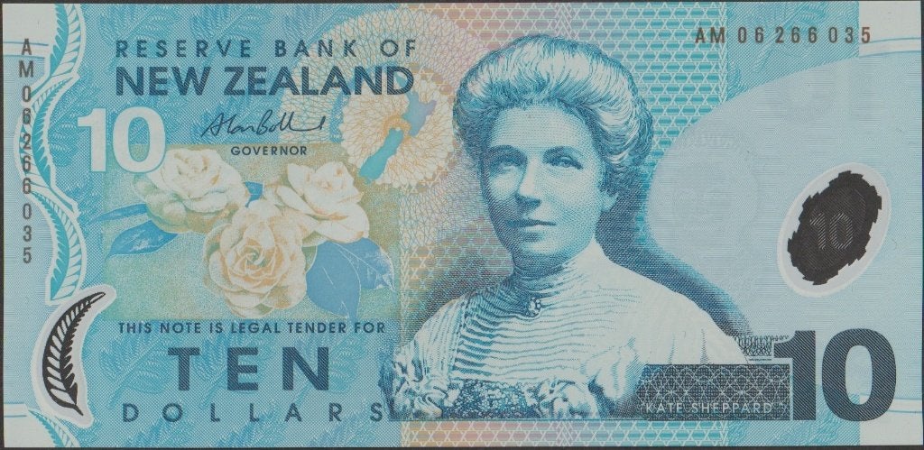 New Zealand 10 dollars 2006 UNC p.186b (# 575), Postzegels en Munten, Bankbiljetten | Oceanië, Verzenden, Los biljet