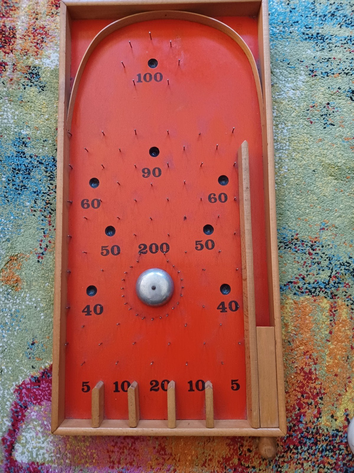 Vintage trekbiljart  knikkerspel knikker kast bagatelle, Ophalen of Verzenden