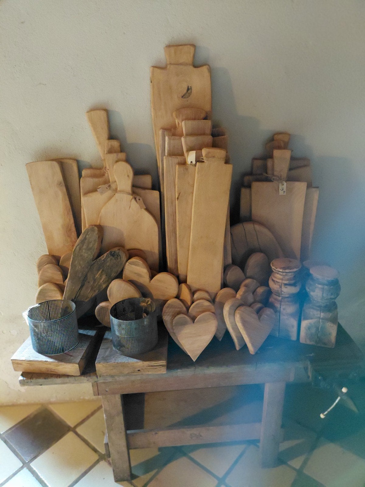Unieke eikenhouten brood- en serveerplanken, Hout, Snij-/serveerplank, Nieuw, Ophalen of Verzenden