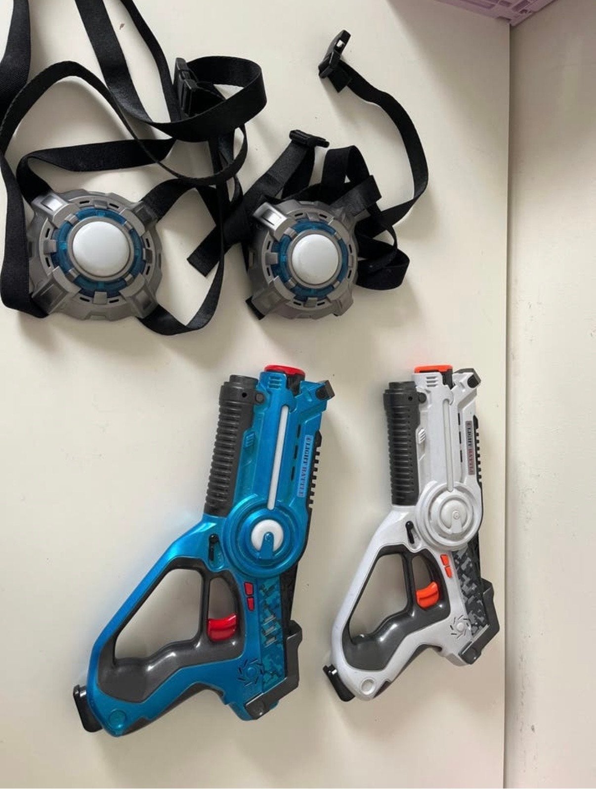 Lasergame set - 2 laserguns en 2 vesten, Ophalen of Verzenden, Gebruikt, Jongen of Meisje