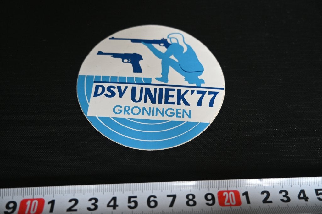 sticker Groningen DSV UNIEK '77  Schietvereniging, Ophalen, Zo goed als nieuw