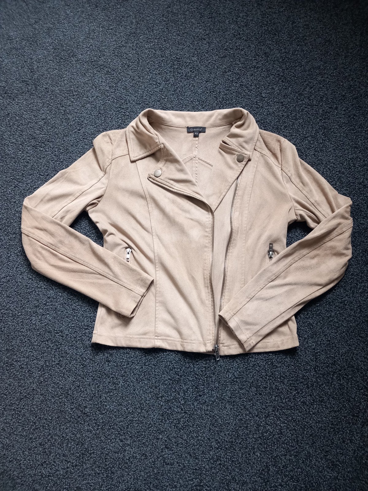 Beige jasje, G-MAXX, maat XS, suède-look, Beige, Nieuw, Ophalen of Verzenden, Jasje
