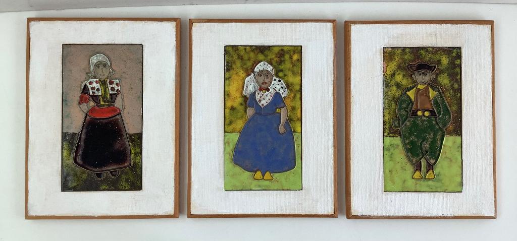 VINTAGE SIERTEGELS MET EMAILLE, Antiek en Kunst, Antiek | Emaille, Ophalen of Verzenden