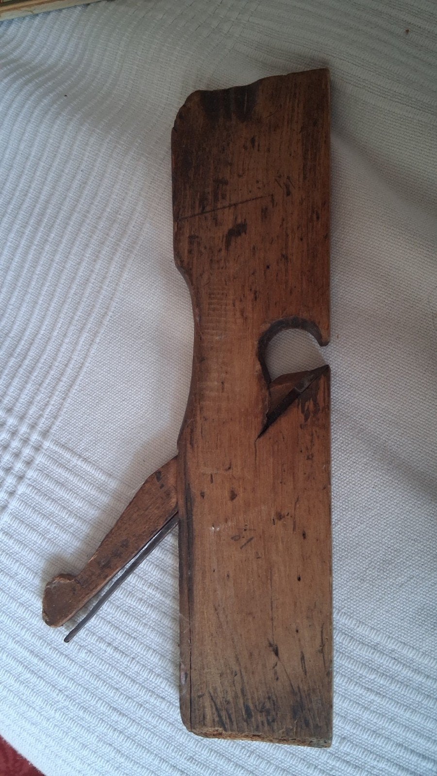 Antieke houten schaaf - Oude handgereedschap, Ophalen of Verzenden