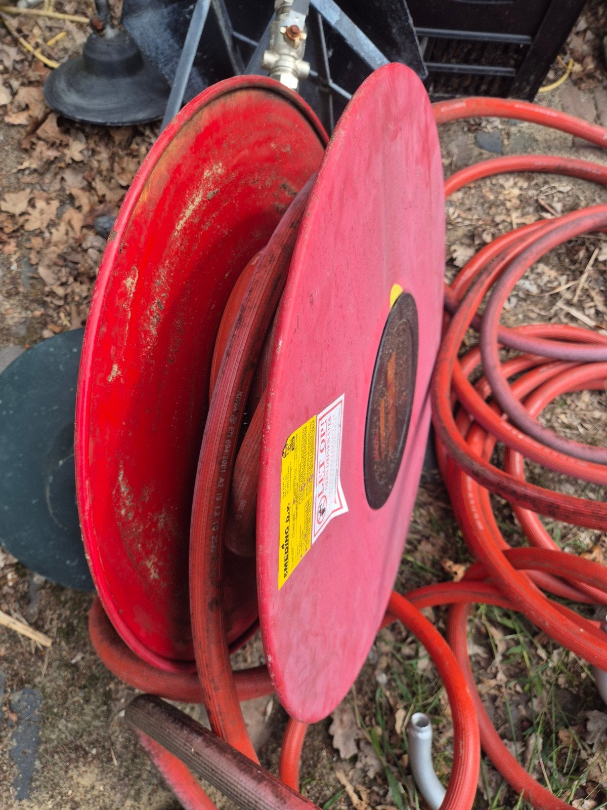 Brandslanghaspel brandhaspel merk Eurofire in goede staat., Ophalen, Gebruikt
