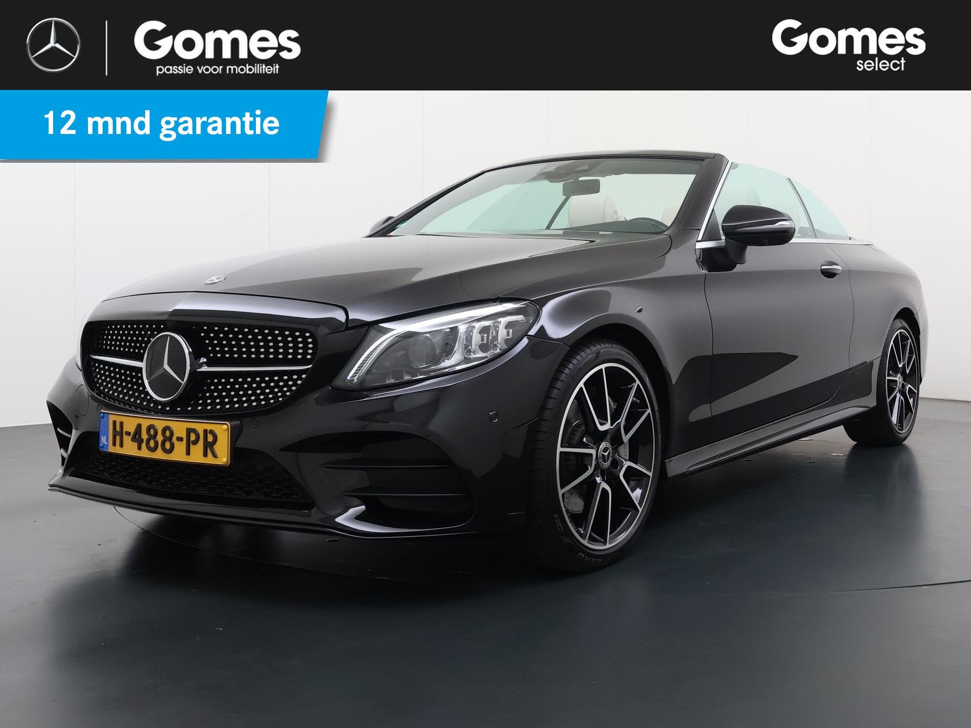 Mercedes-Benz C-klasse Cabrio 300 4MATIC AMG Line | Burmeste, Auto's, 12 maanden, 4 cilinders, 4 stoelen, Leder en Stof