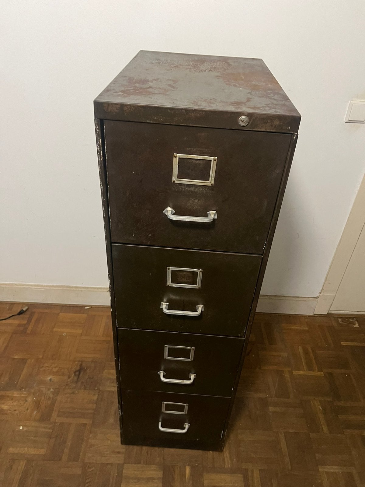 Vintage Metalen Archiefkast, Ophalen, Minder dan 50 cm, Gebruikt, 100 tot 150 cm
