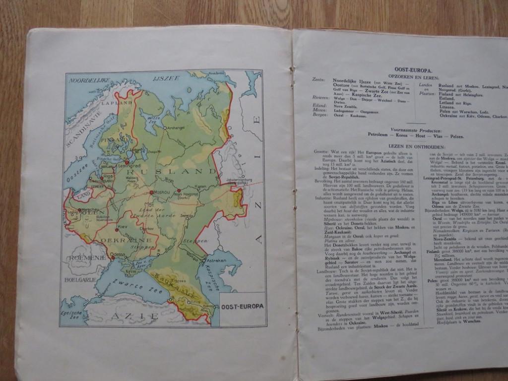 Historische Atlassen 1934, 1938 en 1949 en Schoolplatenboek, Boeken, Atlassen en Landkaarten, Gelezen, Ophalen of Verzenden, Landkaart