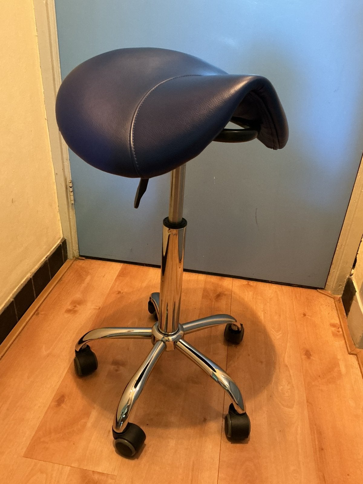 ergonomische zadelkruk op wielen, Ophalen, In hoogte verstelbaar, Kunststof