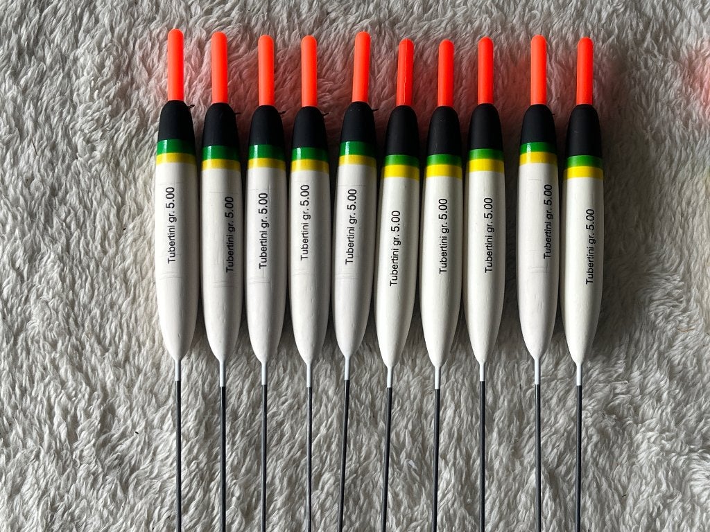 adv 916 / NIEUW 1 set 20 dobbers TUBERTINI 5,00gr, Ophalen of Verzenden, Nieuw, Dobber of Lood