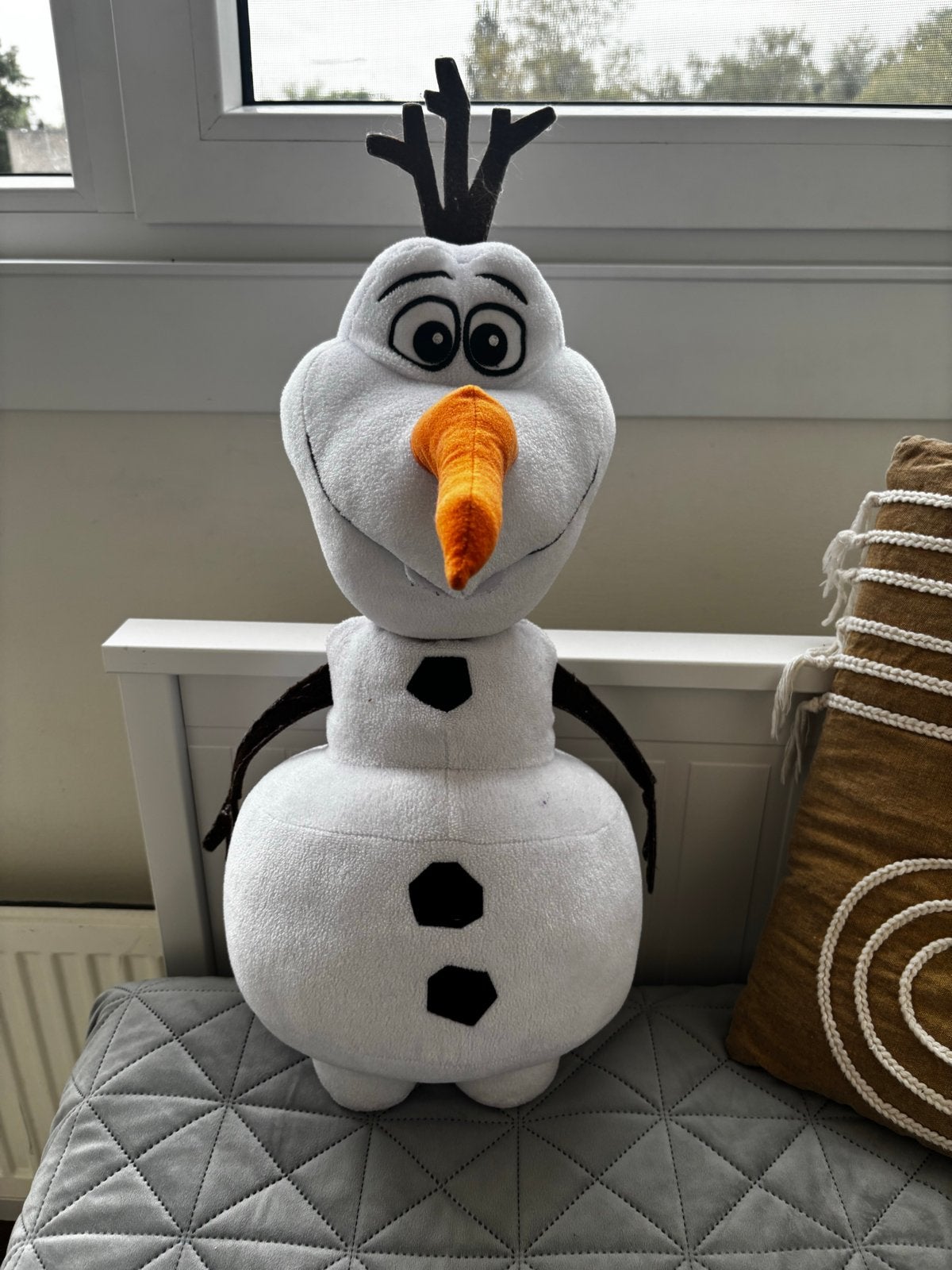Grote gebruikte Olaf knuffel van Disney Frozen, Gebruikt, Disney, Overige typen, Ophalen of Verzenden