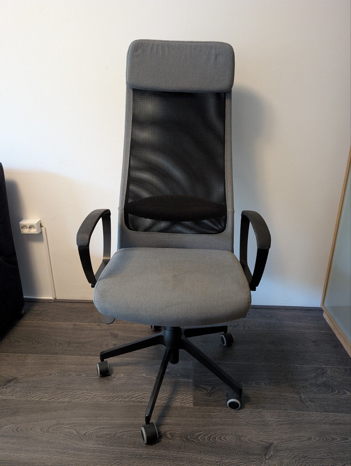 Ikea Markus Bureaustoel - Grijs/Zwart, Verstelbaar, Ophalen, Grijs