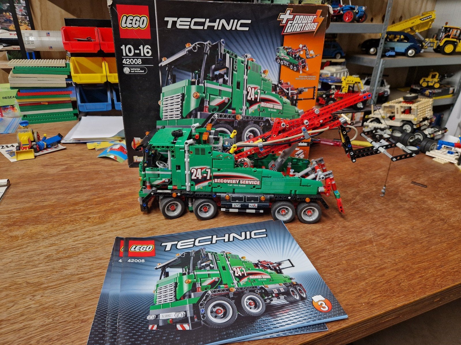 lego 42008 technic sleep truck groen, Inclusief instructies, Lego, Ophalen of Verzenden, Zo goed als nieuw