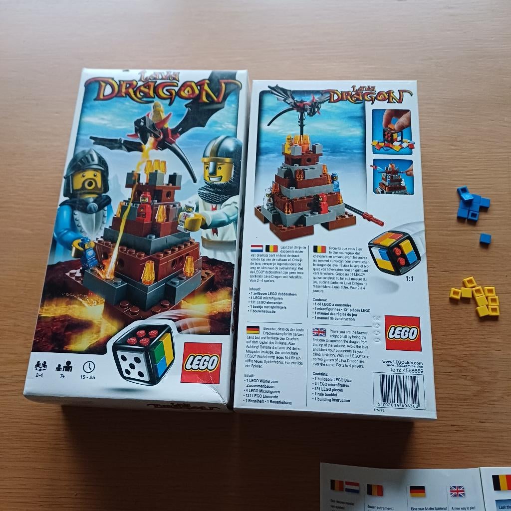 lego 3838 lava dragon spel, Overige thema's, Lego, Ophalen of Verzenden, Zo goed als nieuw