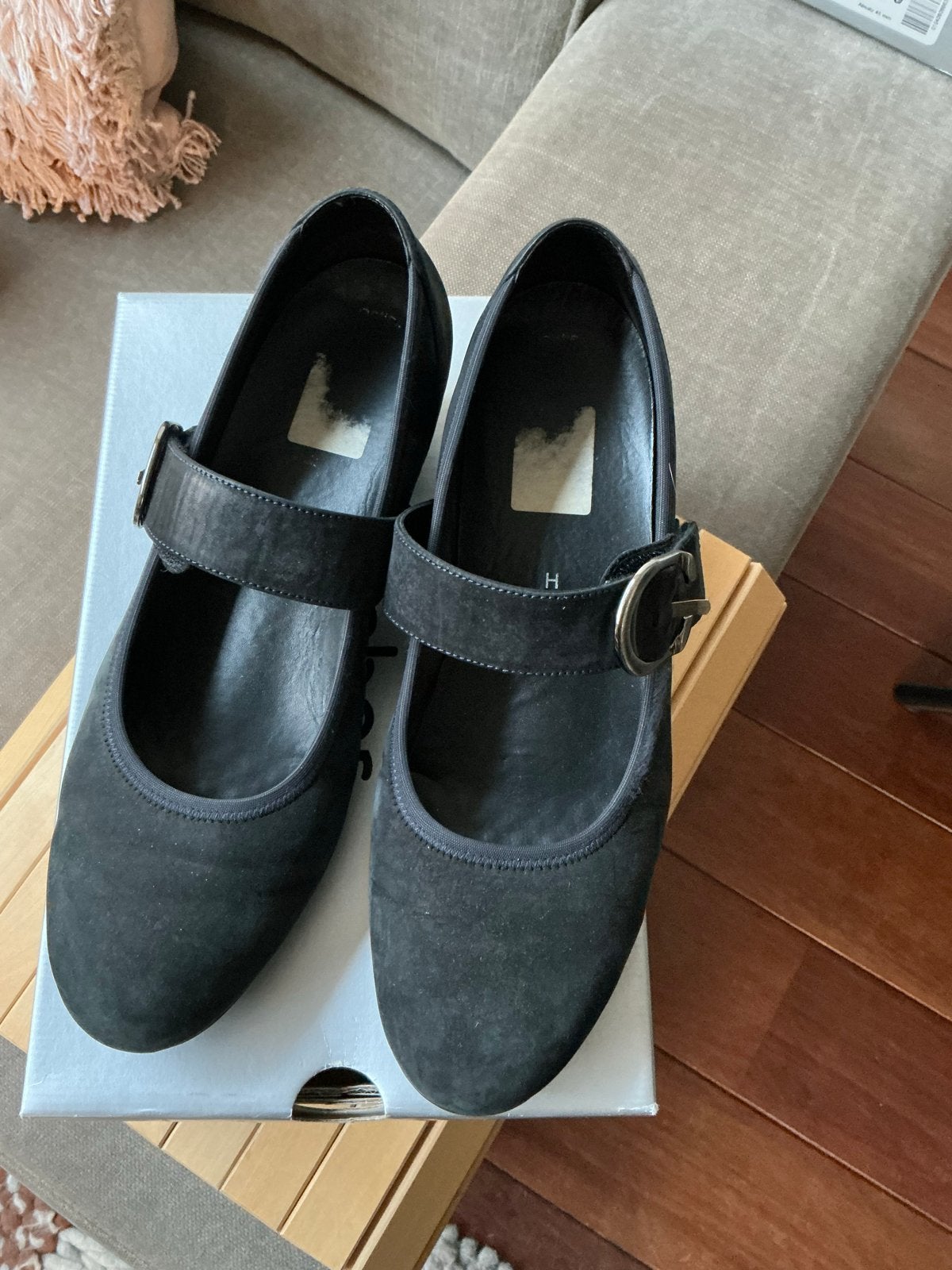 Gabor zwarte nubuck schoenen met hak, maat 42, Schoenen met lage hakken, Zwart, Ophalen of Verzenden, Gedragen