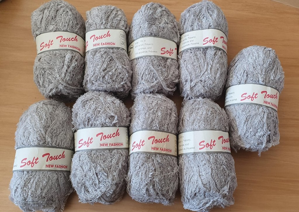 9 bollen grijs New Fashion Soft Touch wol, Ophalen of Verzenden, Nieuw, Breien of Haken, Wol of Garen