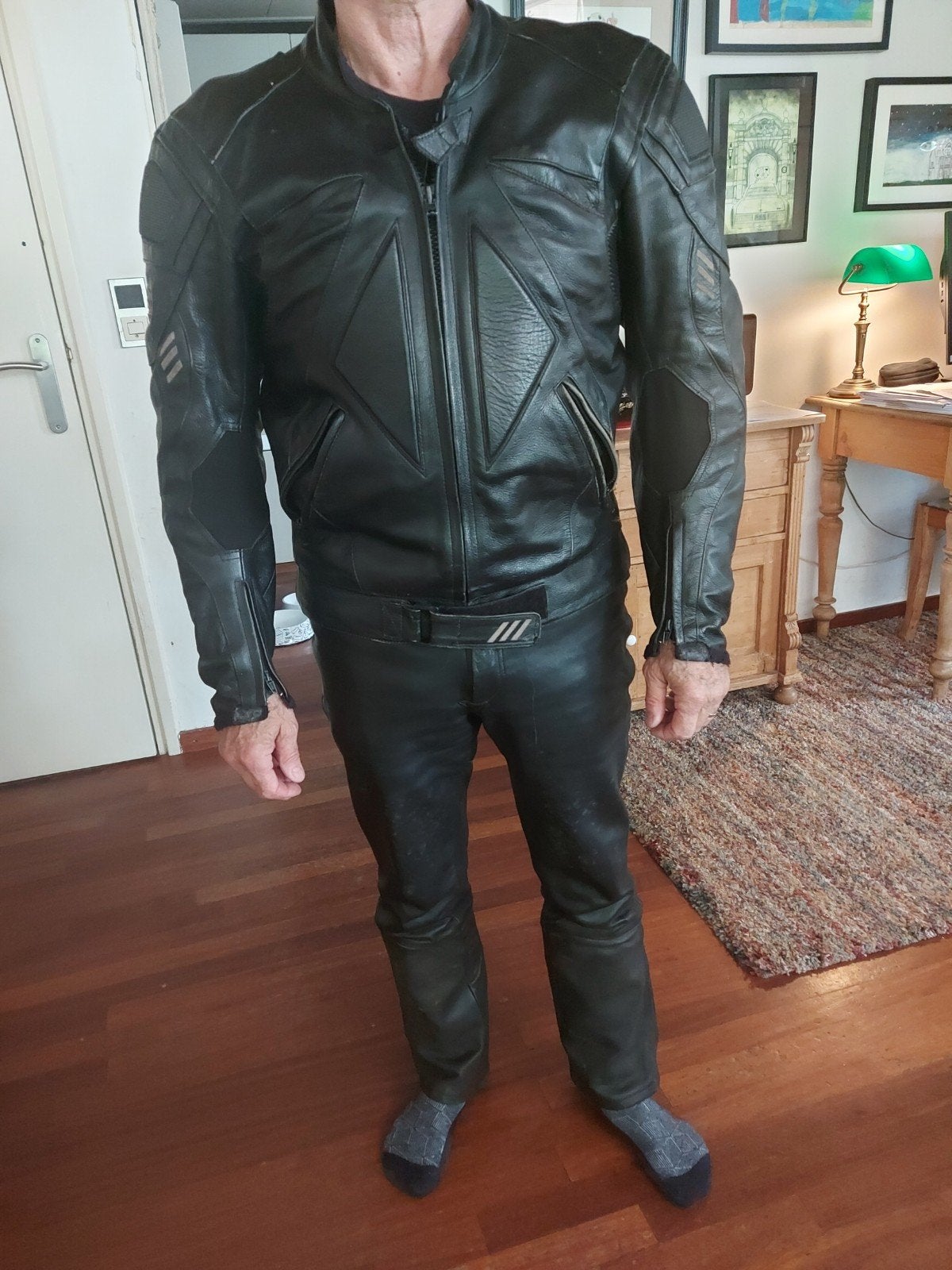Prima staat motorkleding Macna jas en leren broek, Motoren, Ophalen of Verzenden, Tweedehands