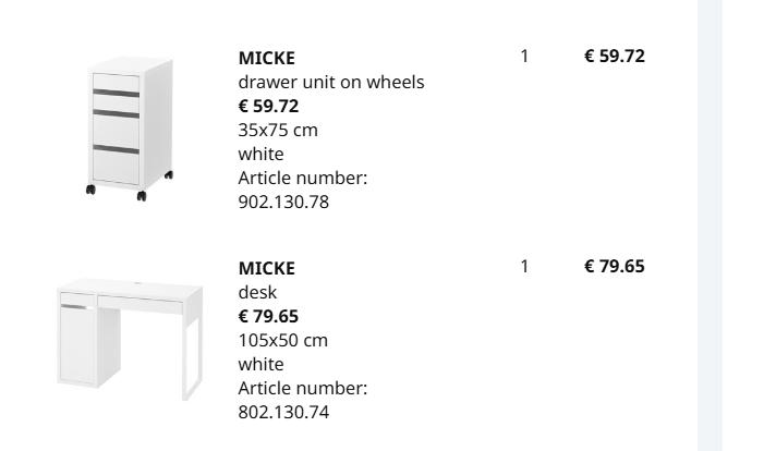 IKEA study table with side drawer, Huis en Inrichting, Ophalen, Hout, Zo goed als nieuw, IKEA