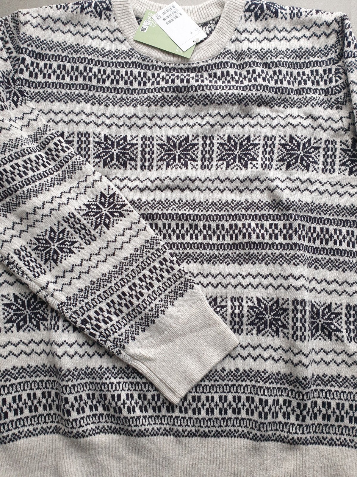 H&M jacquardgebreide trui mt XL nieuw €20, Ophalen, Maat 56/58 (XL), Nieuw, Grijs