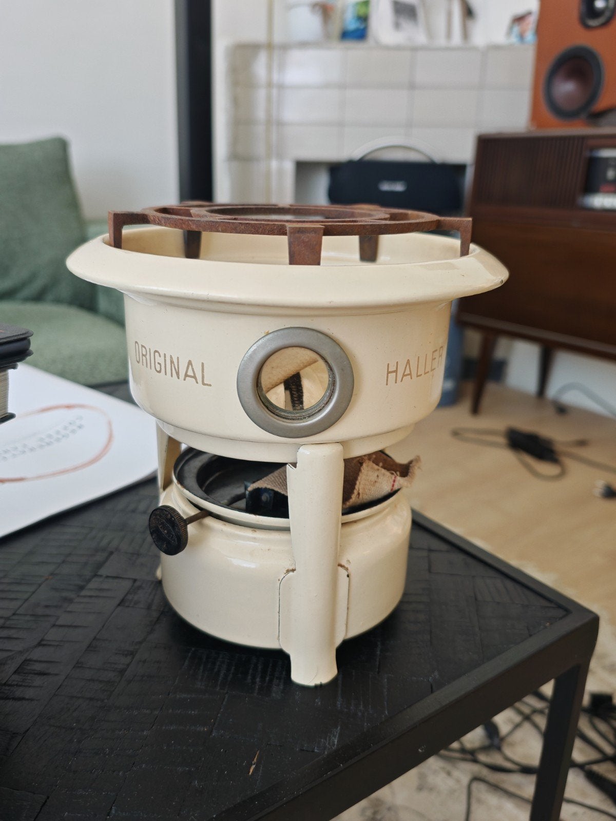 Vintage Original Haller Petroleumstel - Crème, Ophalen