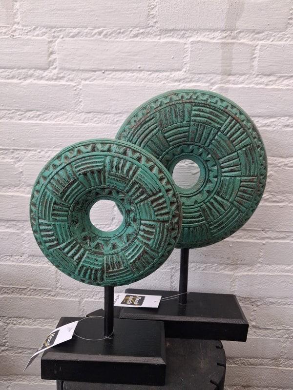 Turqoise coin set op standaard, Huis en Inrichting, Verzenden