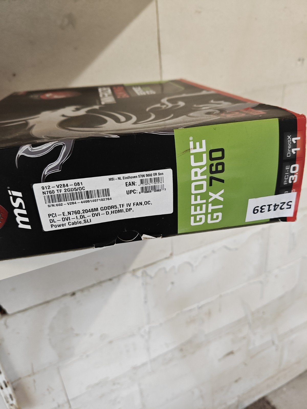 MSI GeForce GTX 760 Videokaart - 2GB GDDR5, Ophalen of Verzenden