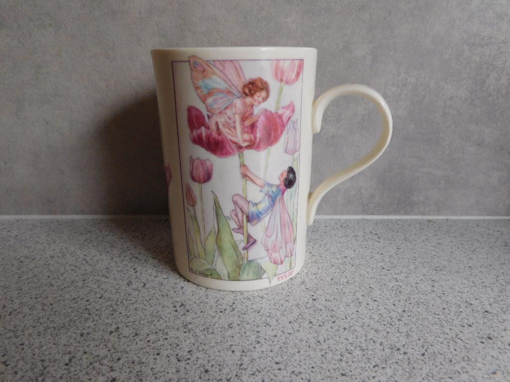 Mok Fine Bone China Tulip Fairy Flowers Past Time M. Tarrant, Huis en Inrichting, Ophalen of Verzenden, Zo goed als nieuw, Overige stijlen