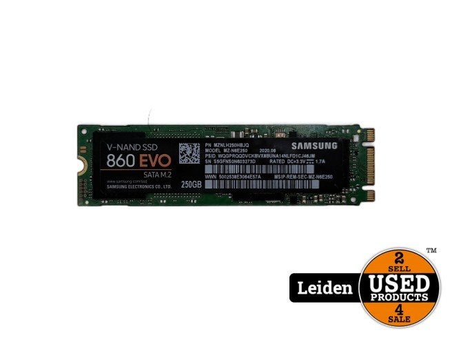 Samsung 860 EVO 250GB M.2 SATA SSD, Samsung, Zo goed als nieuw, Support@Samsung.com, 129, Samsung-ro, Yeongtong-gu
Suwon-si, Gyeonggi-do 16677
South Korea
