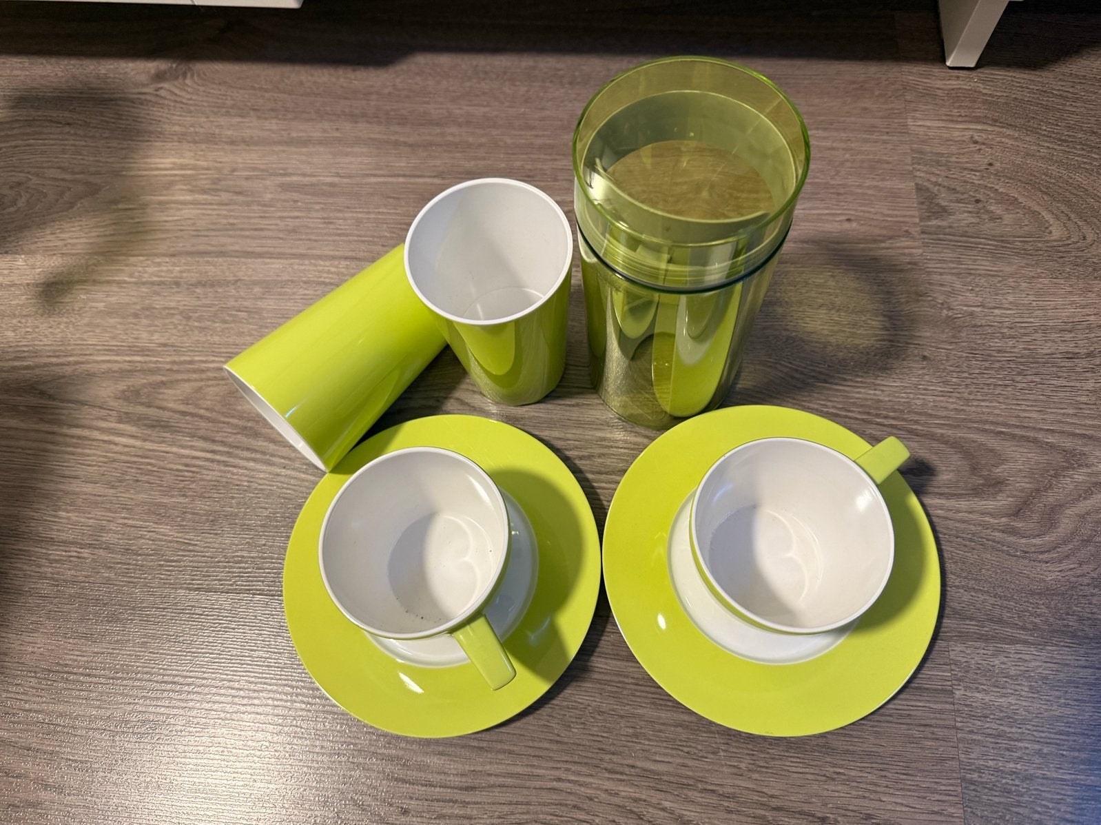Diverse campingspullen kleur lime, Verzenden, Gebruikt