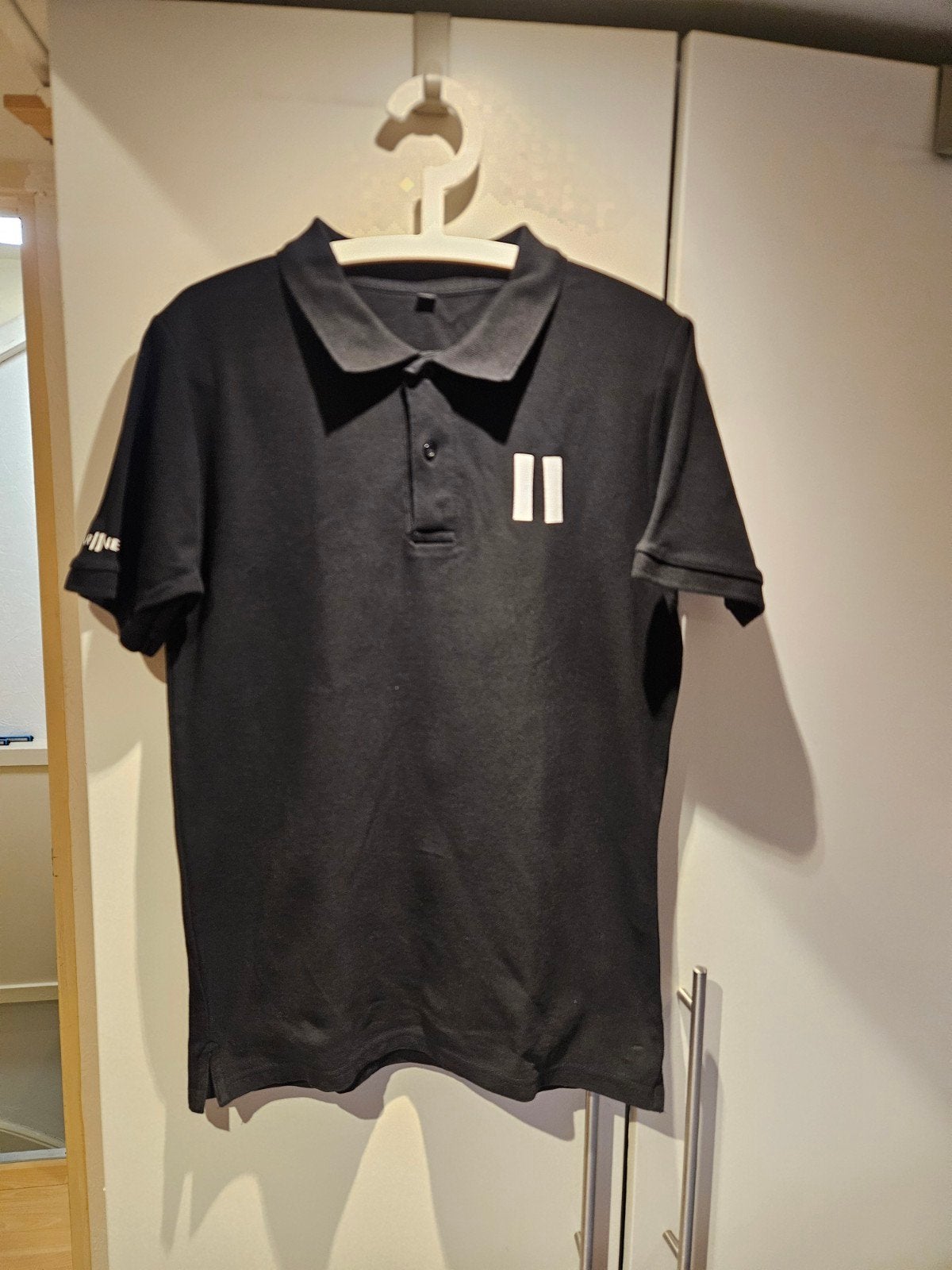 Poar neem'n zwart poloshirt met opdruk - Maat L, Maat 52/54 (L), Zwart, Poar neem'n, Ophalen of Verzenden