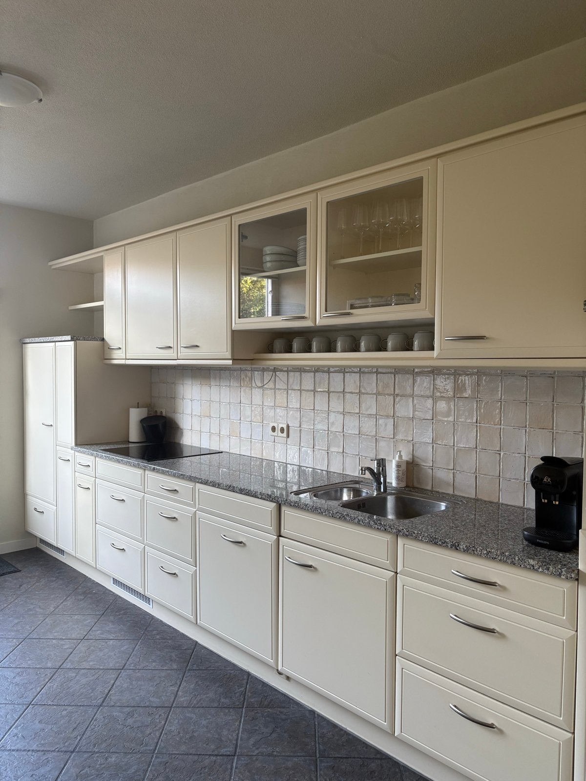 Complete keuken 4.70m met Pelgrim en Bosch apparatuur, Huis en Inrichting, Keuken | Complete keukens, Ophalen, Gebruikt, Graniet of Steen