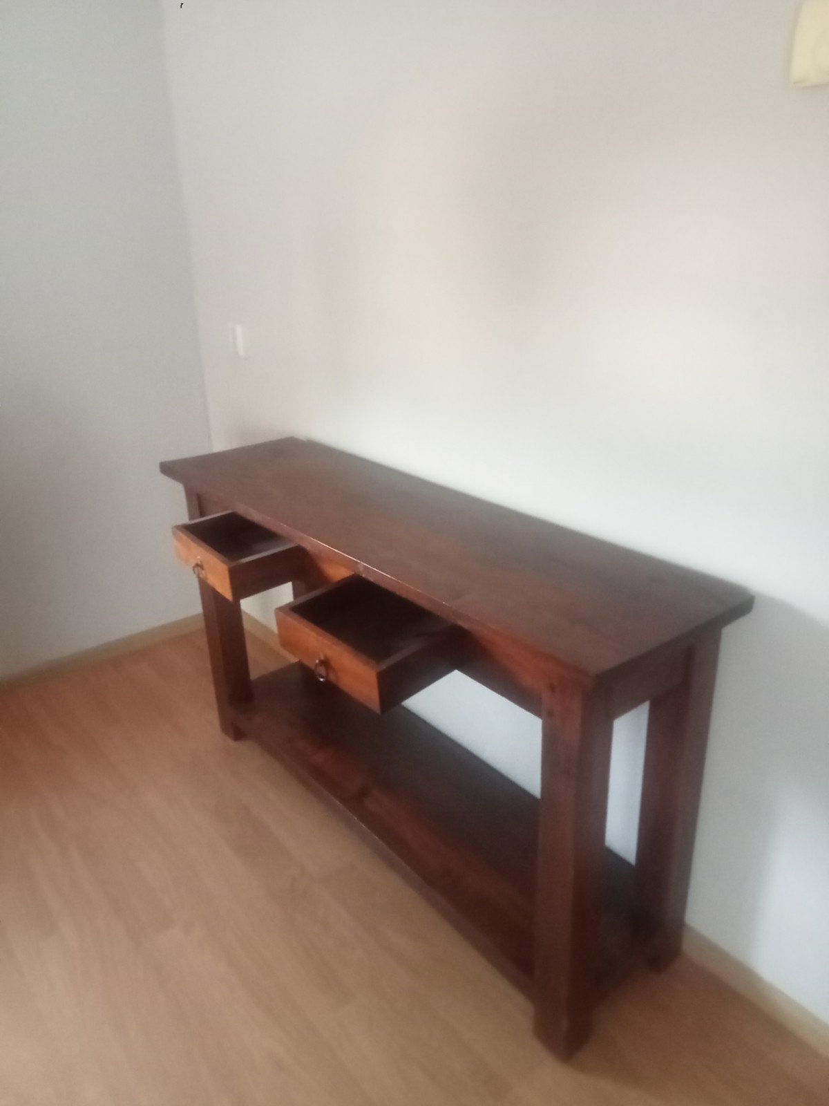 teak houten side table, Ophalen