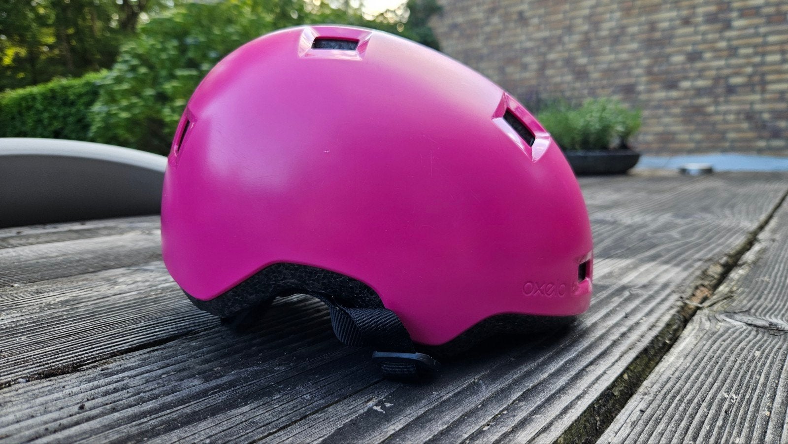 Roze Oxelo kinderhelm (50-54 cm) - Zo goed als nieuw, Fietsen en Brommers, Fietsaccessoires | Fietshelmen, Ophalen, Jongen of Meisje