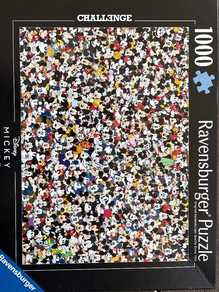 Challenge puzzel Mickey, Ophalen of Verzenden, 500 t/m 1500 stukjes, Zo goed als nieuw, Legpuzzel