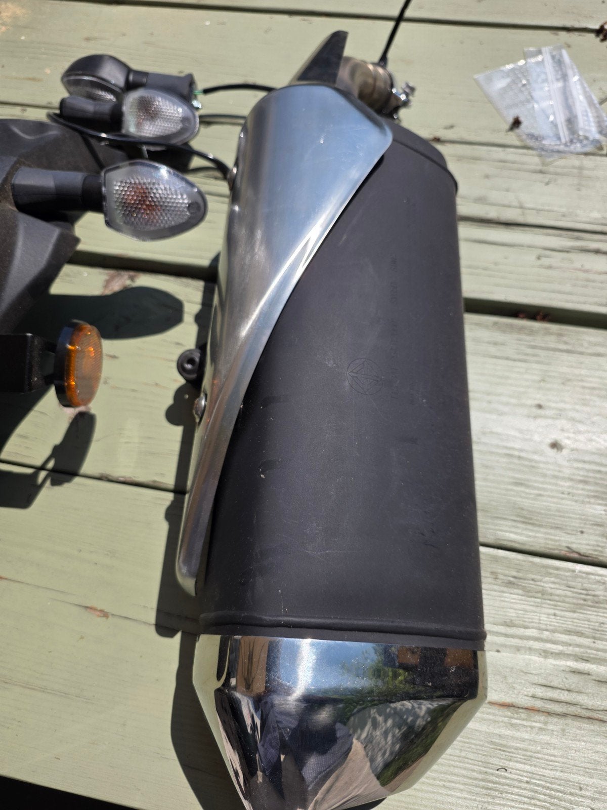 Originele SV650 uitlaatdemper, Motoren, Ophalen, Gebruikt