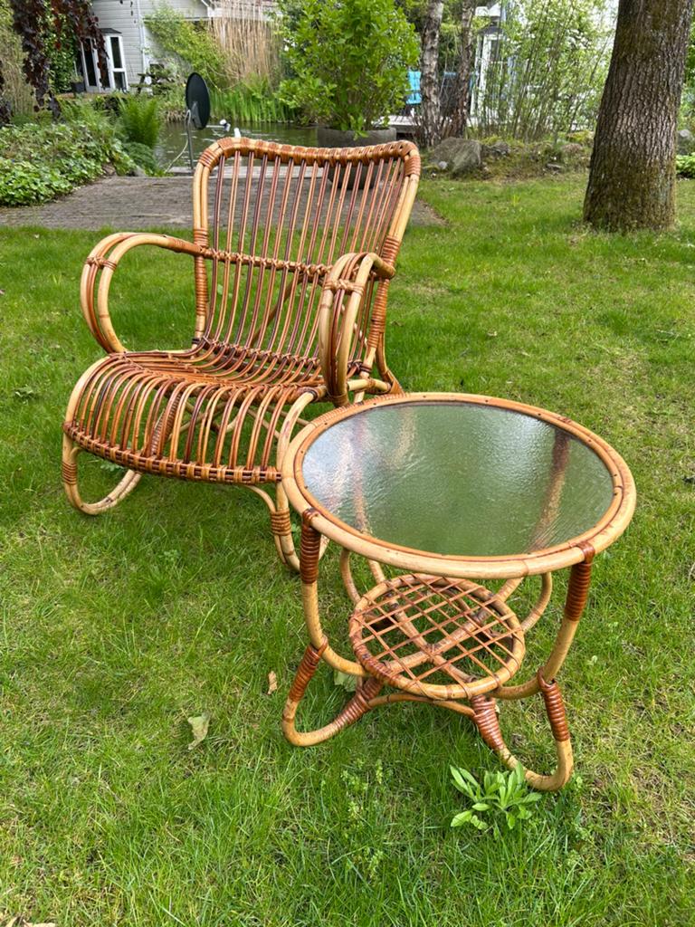 Rohe Noordwolde tafeltje met gewolkt glas, Ophalen, Minder dan 45 cm, Minder dan 55 cm, Zo goed als nieuw