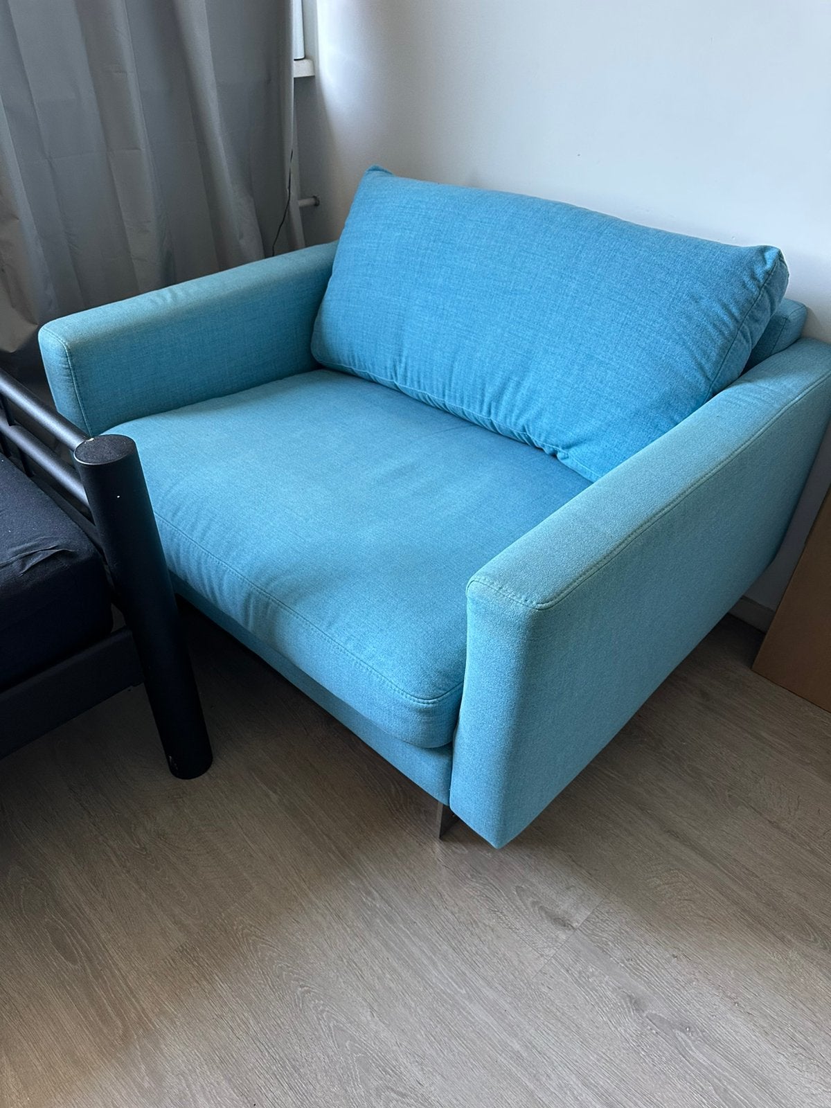 Blauwe stoel, Ophalen, Eenpersoons, 75 tot 100 cm, Zo goed als nieuw