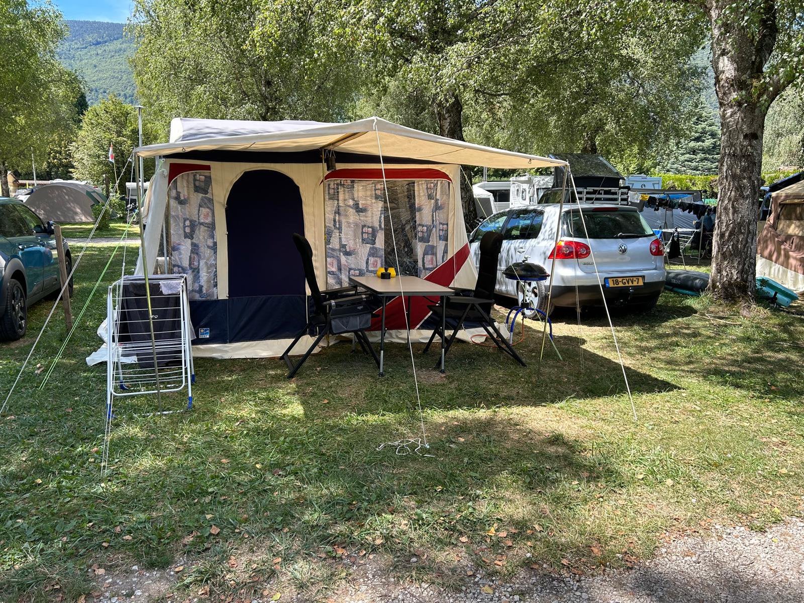 Jamet vouwwagen 1 2 3 systeem, Caravans en Kamperen, Vouwwagens, Ophalen, Blauw, Tot en met 2, Aanwezig