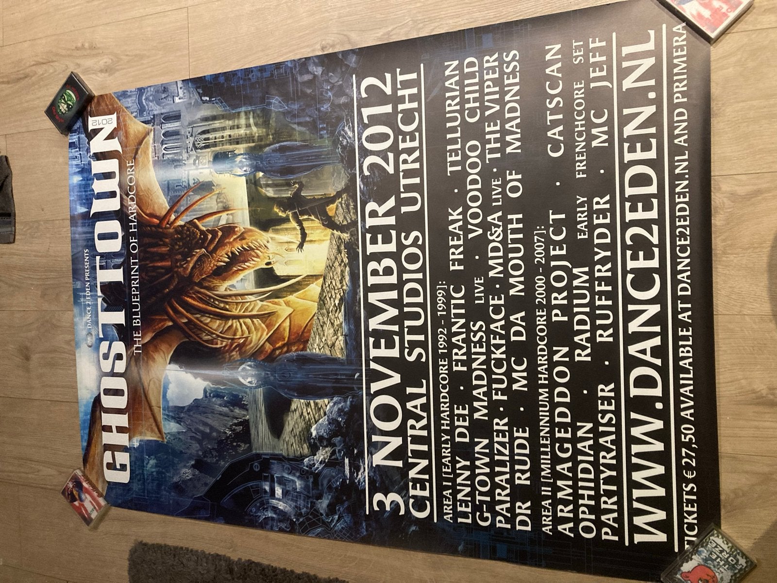 Poater Ghosttown: The Blueprint of Hardcore Gabber, Deurposter of groter, Ophalen of Verzenden, Muziek, Rechthoekig Staand