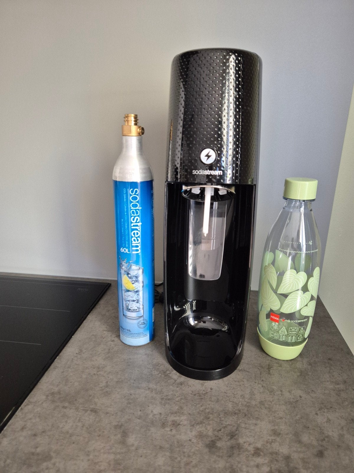 Sodastream One Touch met cilinder en fles, Witgoed en Apparatuur, Bruiswatermachines, Ophalen of Verzenden, Gebruikt