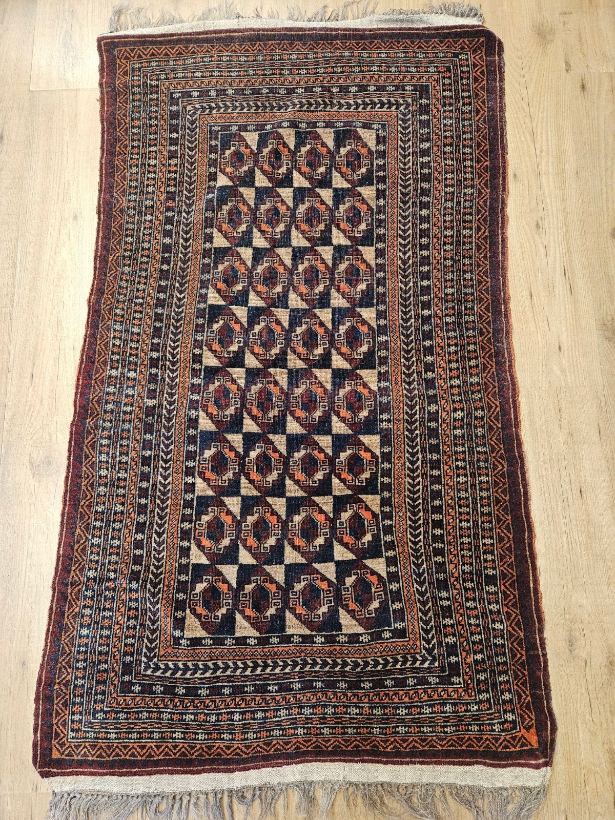 vintage handgeknoopt perzisch tapijt beloutch 152x90, Info@SlatsAntiek.nl, Tweedehands, Tweedehands, 150 tot 200 cm