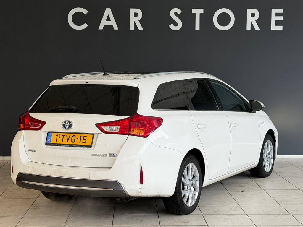 Toyota Auris Touring Sports 1.8 Hybrid Lease Pano Camera, Euro 5, Stof, Gebruikt, Zwart