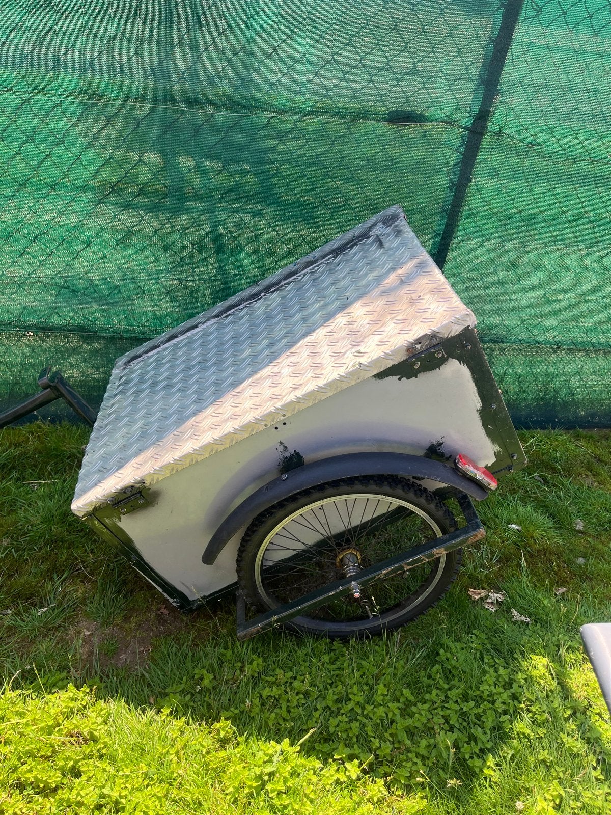 Stevige Bagagekar / Fietsaanhanger met Aluminium Deksel, Ophalen of Verzenden, Gebruikt, Bagagekar, 40 tot 60 kg