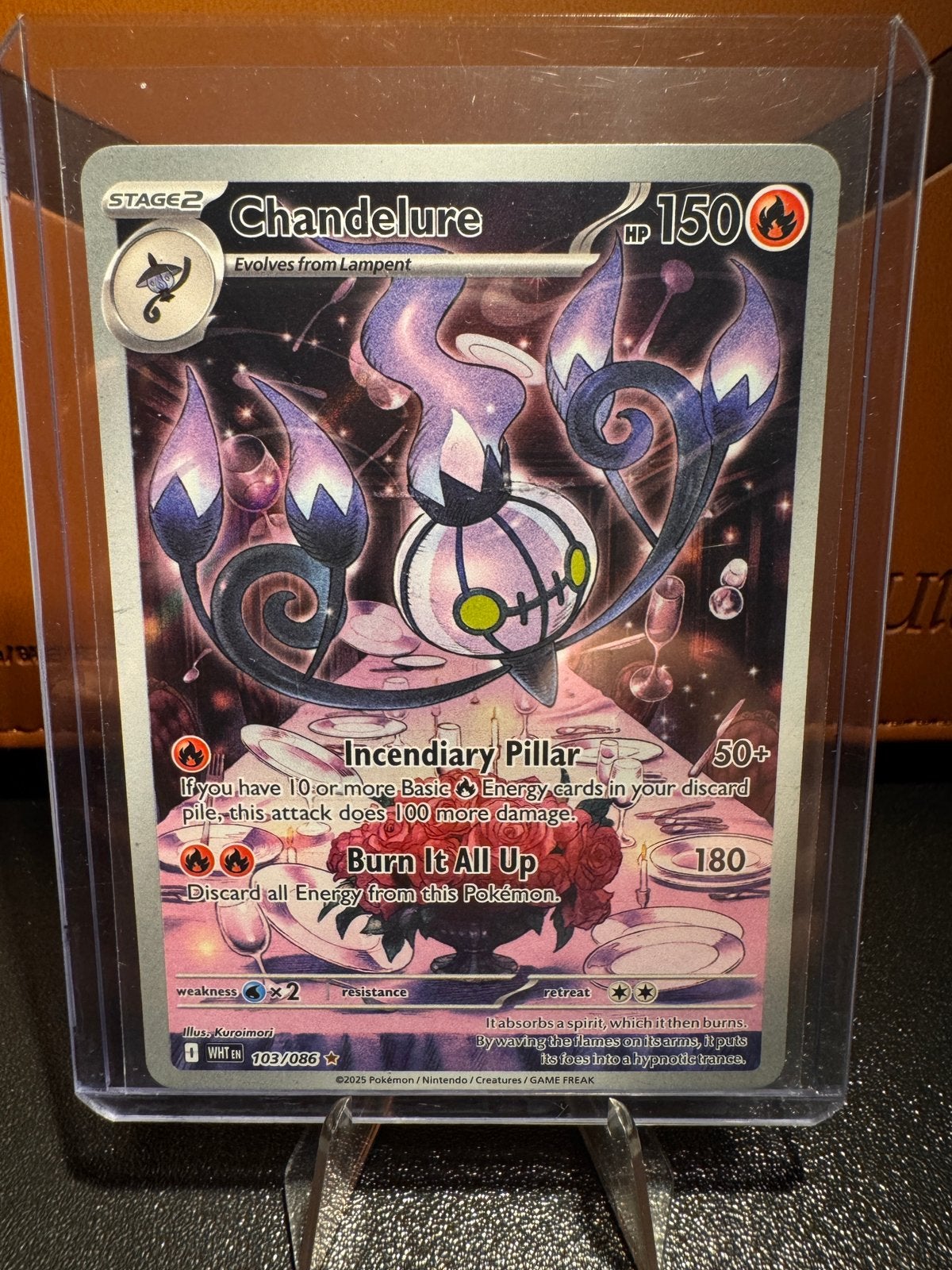 Chandelure Pokemon kaart, Ophalen of Verzenden, Nieuw, Losse kaart, Foil